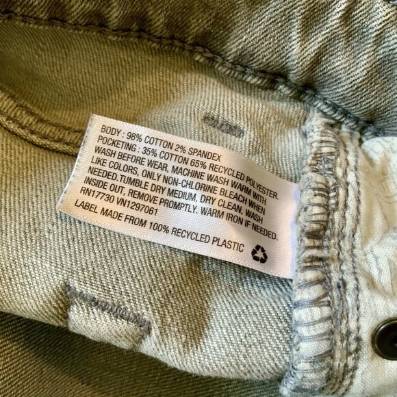 Vtg Jeans Distressed Light Gray 5 Pocket Adjustable Waist Boys Sz 16 CAT & JACK - Picture 14 of 16